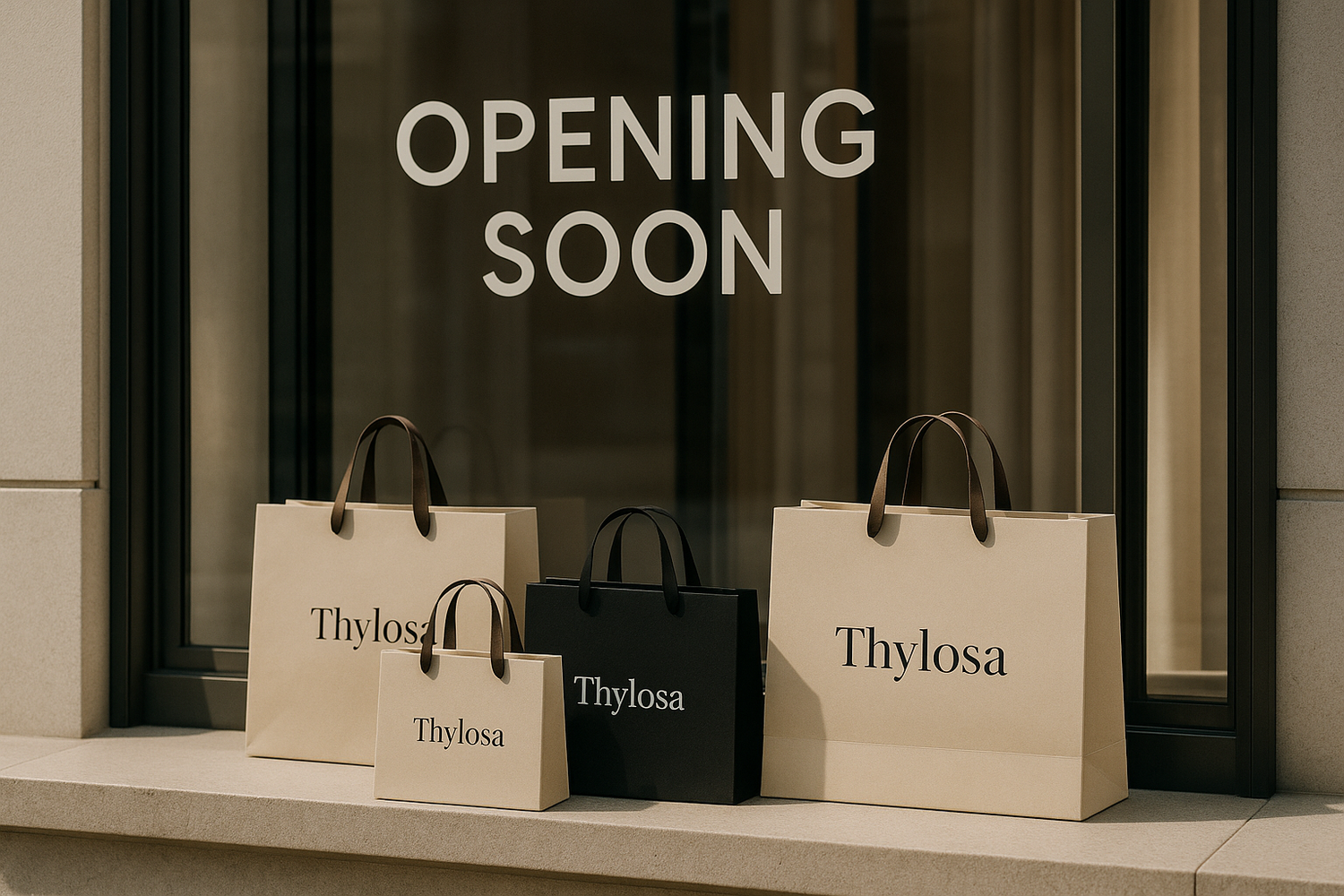 opening soon met tassen met thylosa erop